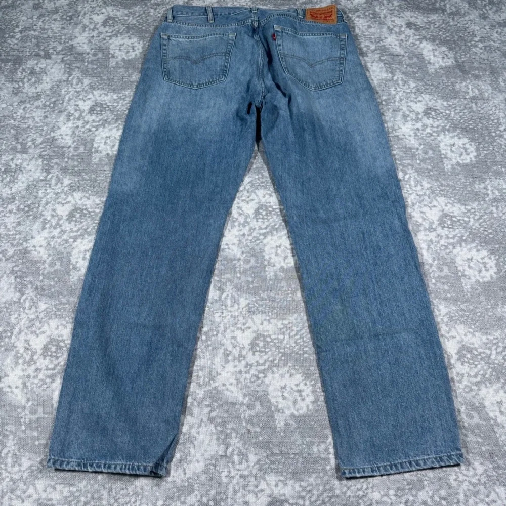 Levi's 505 Regular Fit Jeans Mens 38x34 Blue Medium Wash Straight Leg Denim